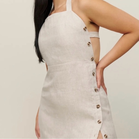 Reformation ‘Mar’ Linen Midi Dress 4 - Picture 3 of 8